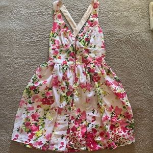 FLORAL ZIP FRONT DRESS